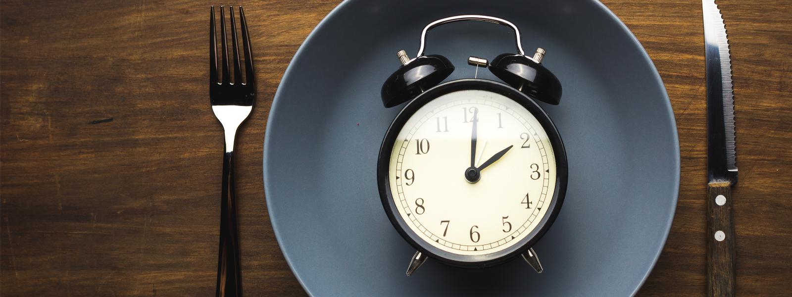 Clock representing fasting